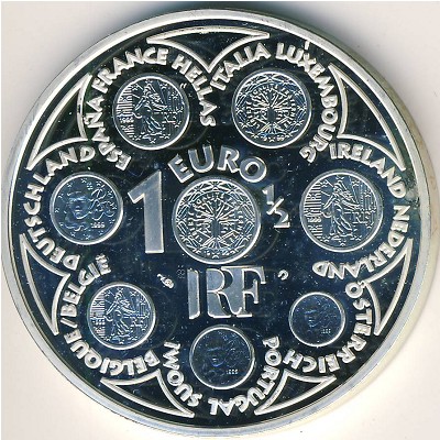 Франция, 1 1/2 евро (2002 г.)