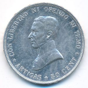 Уругвай, 50 сентесимо (1916–1917 г.)