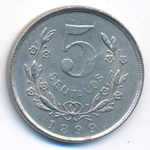 Nicaragua, 5 centavos, 1899