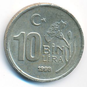 Turkey, 10000 лир, 1998