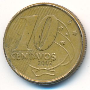 Brazil, 10 centavos, 2002
