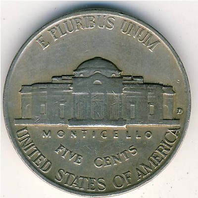 USA, 5 cents, 1938–1942