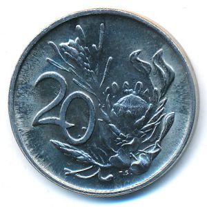 South Africa, 20 cents, 1985