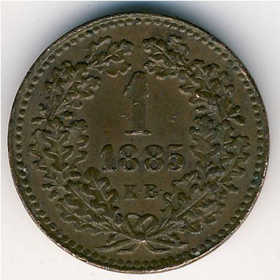 Hungary, 1 krajczar, 1878–1888