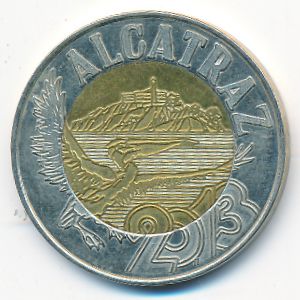 Alcatraz Island., 1 dollar, 2013