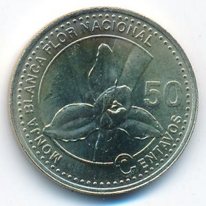 Информация о монете Guatemala 50 centavos 1998 - 2007г. Продать дорого ...