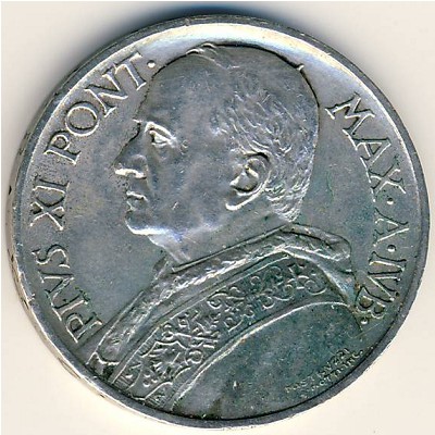 Vatican City, 5 lire, 1933