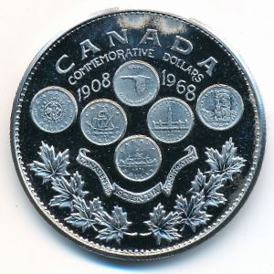 Canada., 1 dollar, 1968