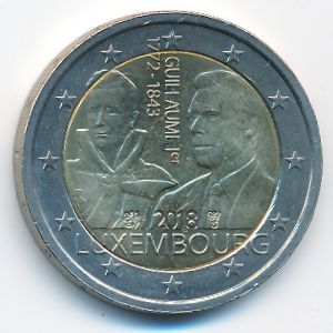 Люксембург, 2 евро (2018 г.)