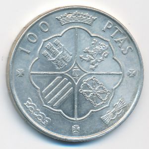 Spain, 100 pesetas, 1966–1970