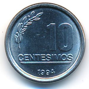 Uruguay, 10 centesimos, 1994