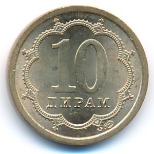 Tajikistan, 10 drams, 2006