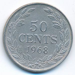 Либерия, 50 центов (1968 г.)