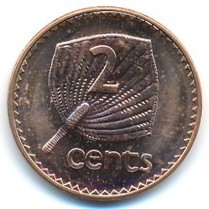 Fiji, 2 cents, 1990