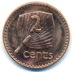 Fiji, 2 cents, 1990