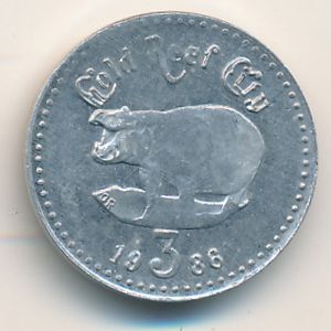 Gold Reef City., 3 pence, 1986