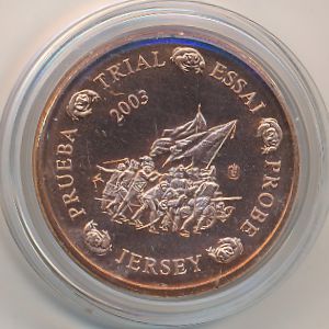 Jersey., 1 euro cent, 2003