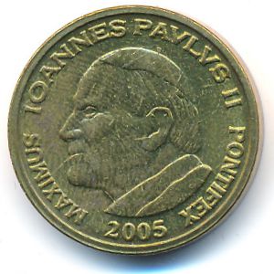 Ватикан., 20 евроцентов (2005 г.)