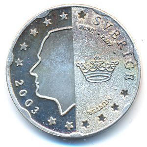 Sweden., 20 euro cent, 2003