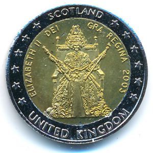 Великобритания., 2 евро (2003 г.)