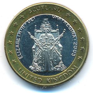 Великобритания., 1 евро (2003 г.)
