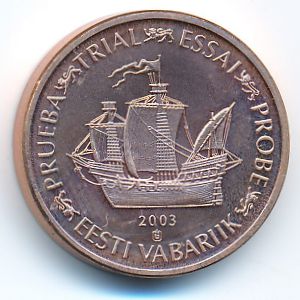 Estonia., 1 euro cent, 2003