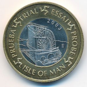 Остров Мэн., 1 евро (2003 г.)
