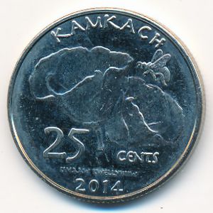 Индейская резервация Эвиапайп., 25 центов (2014 г.)