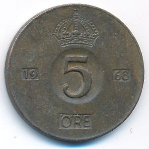 Sweden, 5 ore, 1968