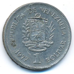 Venezuela, 1 bolivar, 1977