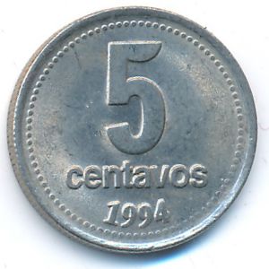 Argentina, 5 centavos, 1994