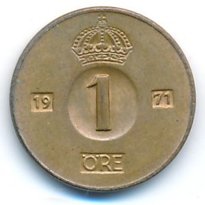 Sweden, 1 ore, 1971