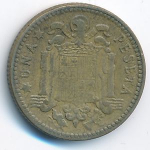 Spain, 1 peseta, 1947