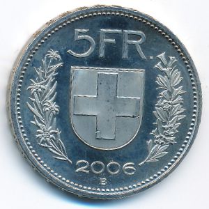 Switzerland, 5 francs, 2006