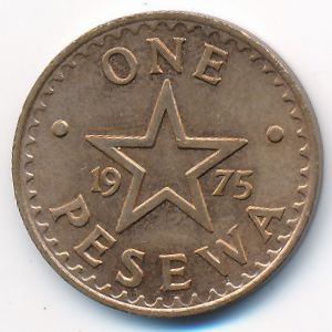 Ghana, 1 pesewa, 1975