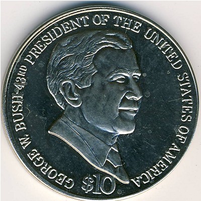 Liberia, 10 dollars, 2004