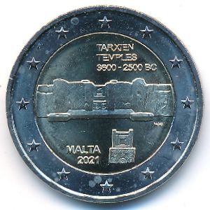 Мальта, 2 евро (2021 г.)