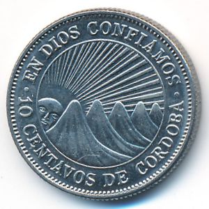 Nicaragua, 10 centavos, 1972