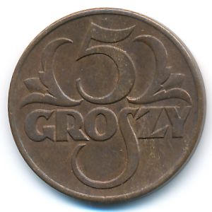 Poland, 5 groszy, 1923–1939