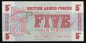 Great Britain, 5 новых пенсов