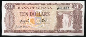Гайана, 10 долларов (1992 г.)