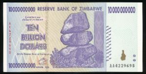 Зимбабве, 10000000000 долларов (2008 г.)