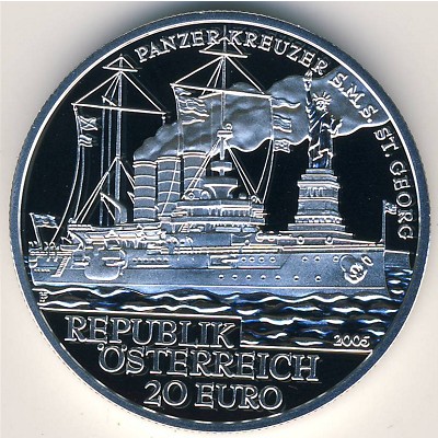 Австрия, 20 евро (2005 г.)
