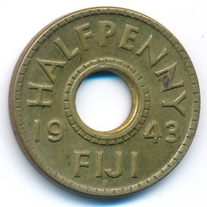 Fiji, 1/2 penny, 1942–1943