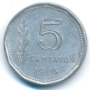 Argentina, 5 centavos, 1973