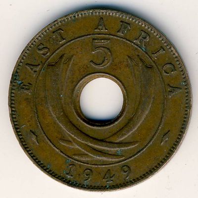East Africa, 5 cents, 1949–1952