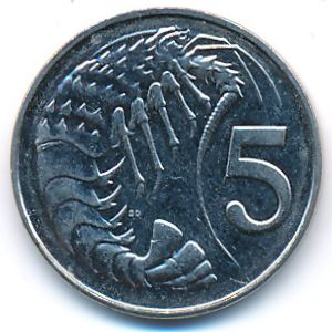 Cayman Islands, 5 cents, 2005