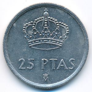 Испания, 25 песет (1982 г.)