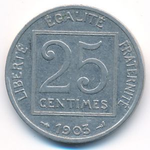 Франция, 25 сентим (1903 г.)