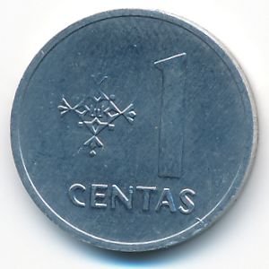 Lithuania, 1 centas, 1991
